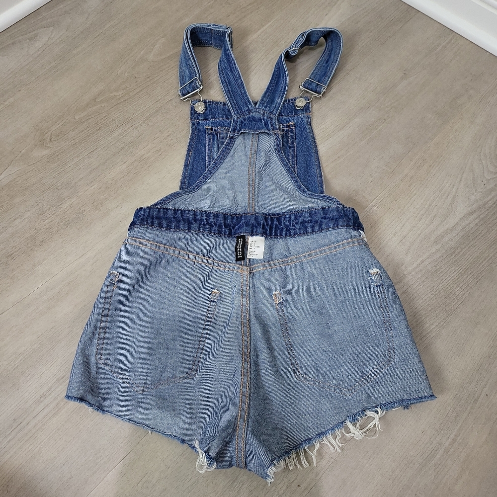 💯 cotton Bootie short jean overalls - Picture 11 of 13